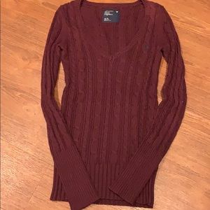 American Eagle Burgundy Sweater